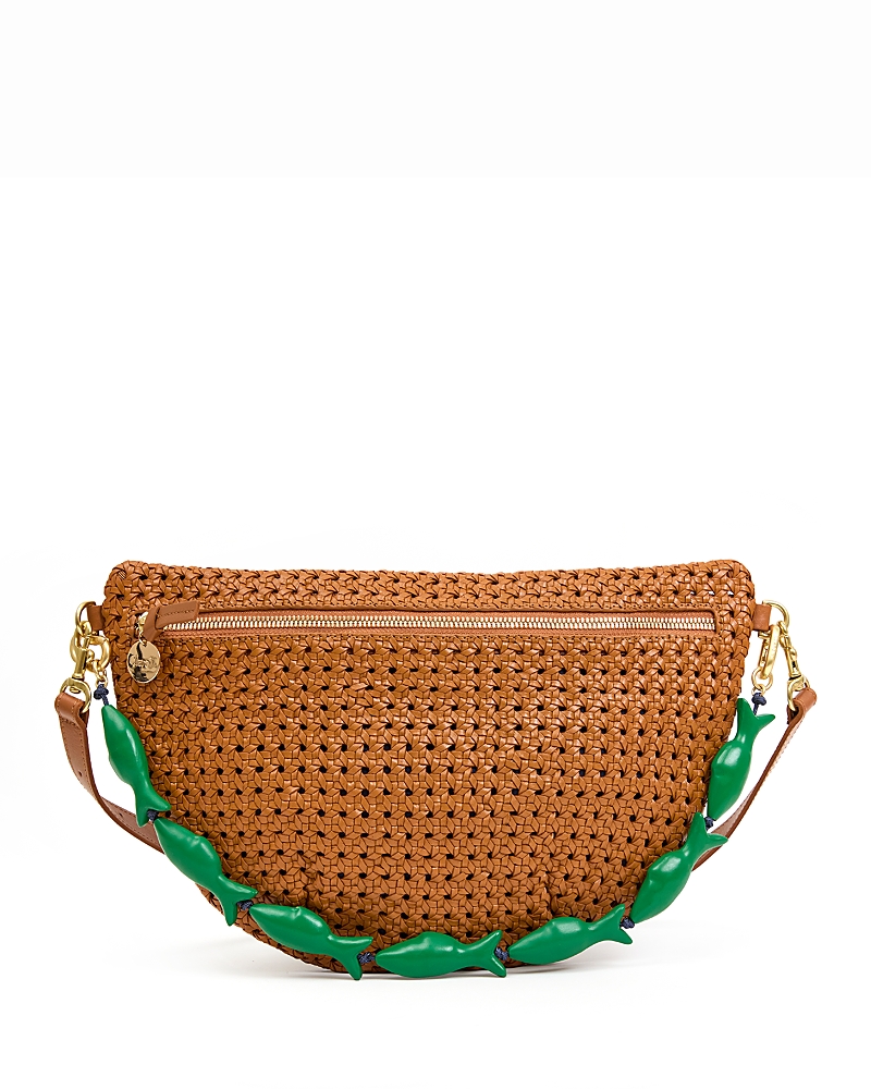 Clare V. Grande Woven Leather Fanny Pack