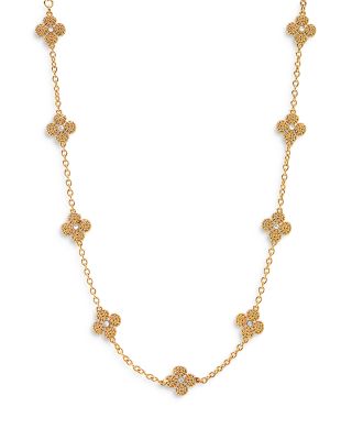 Berry Clover Mother of Pearl Double Sided Necklace, 16"