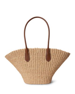 Bellport Raffia Basket Tote
