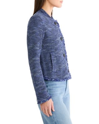 Fringe Knit Bomber Jacket