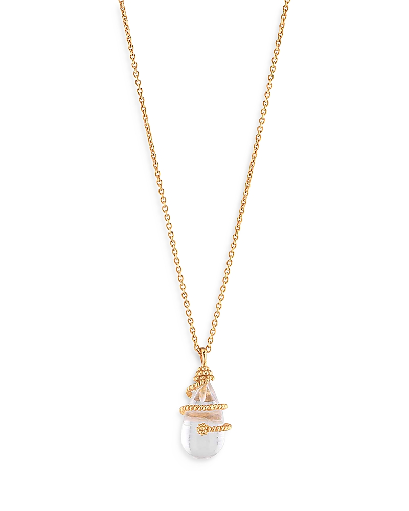 Capucine De Wulf Lily Wrapped Quartz Pendant Necklace, 16