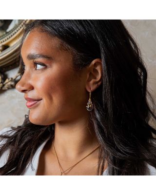 Lily Wrapped Quartz Drop Earrings 