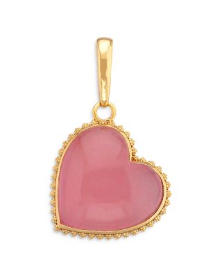 Love Pink Jade Heart Charm 