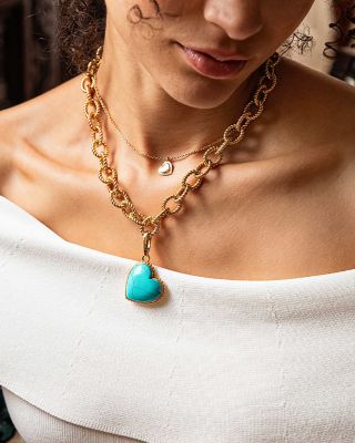 Love Turquoise Heart Charm 