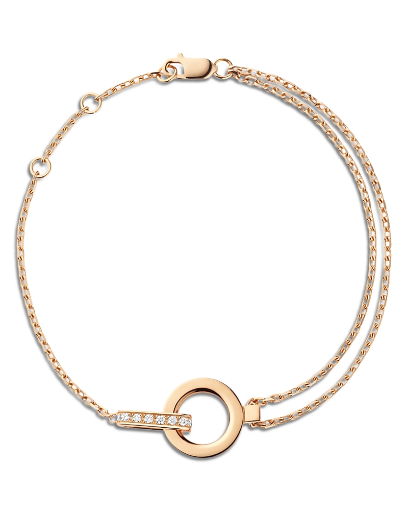 Repossi 18K Rose Gold Berbere Diamond & Polished Intertwined Chain Bracelet