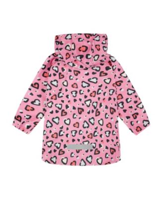 Girls' Polyurethane Heart Rain Jacket - Big Kid