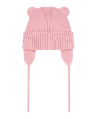  Girls' Logo Patch Ribbed Knit Hat - Baby