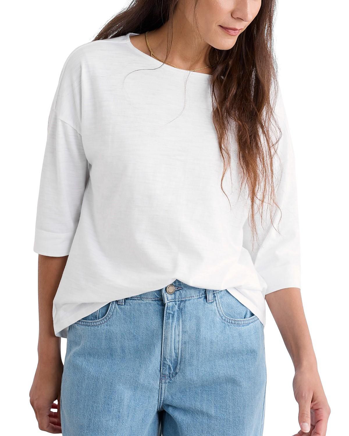 Seasalt Cornwall Tremayne Quay 3/4 Sleeve Jersey T-Shirt