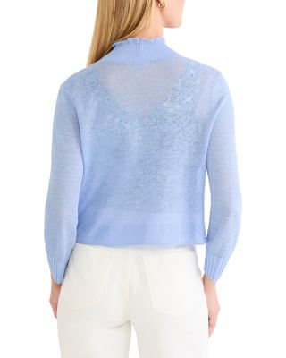 Ruffle Feather Knit Cardigan