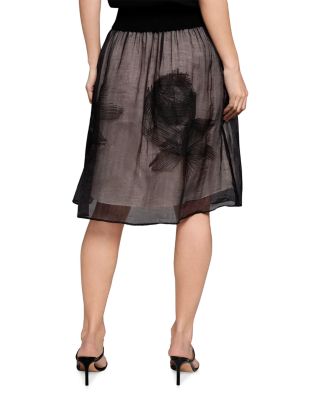 Embroidered Mesh Skirt