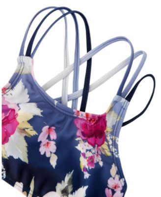 Girls' Two-Piece Rose Swimsuit - Big Kid