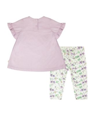 Girls' Jersey Tunic and Cotton Capri Flowers Set - Little Kid