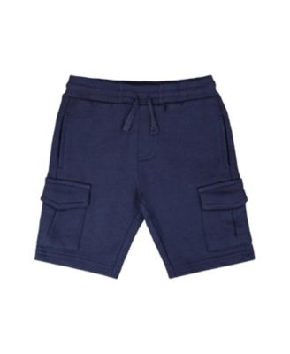 Boys' Elastic Waistband Slit and Cargo Pockets French Terry Shorts - Little Kid, Big Kid