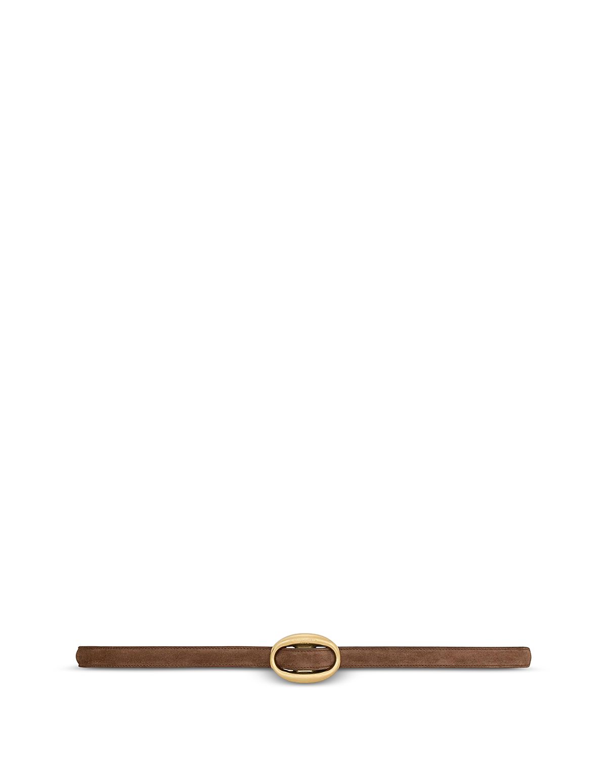 Saint Laurent Oval Buckle Thin Belt