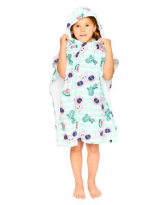  Girls' Hooded Flamingo and Cactus Beach Towel - Big Kid