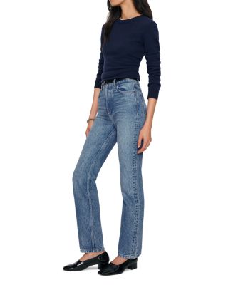 Cynthia High Rise Straight Long Jeans in Colorado