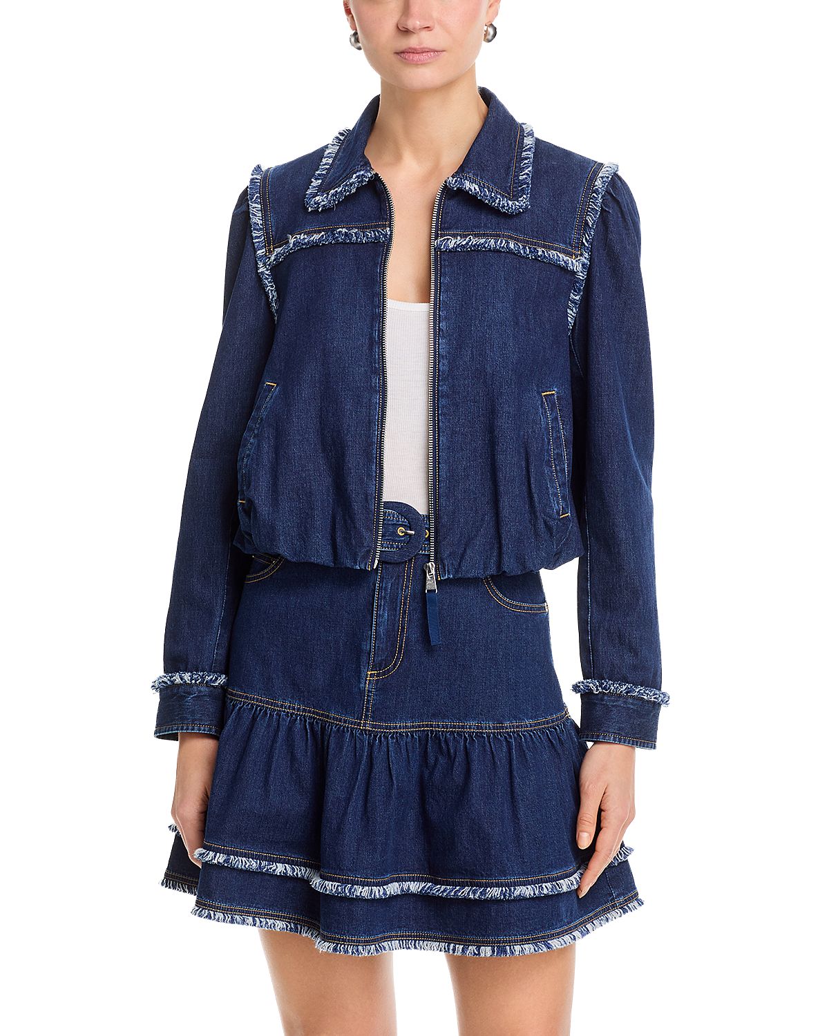 Cinq a Sept Bicolor Fringe Indria Jacket