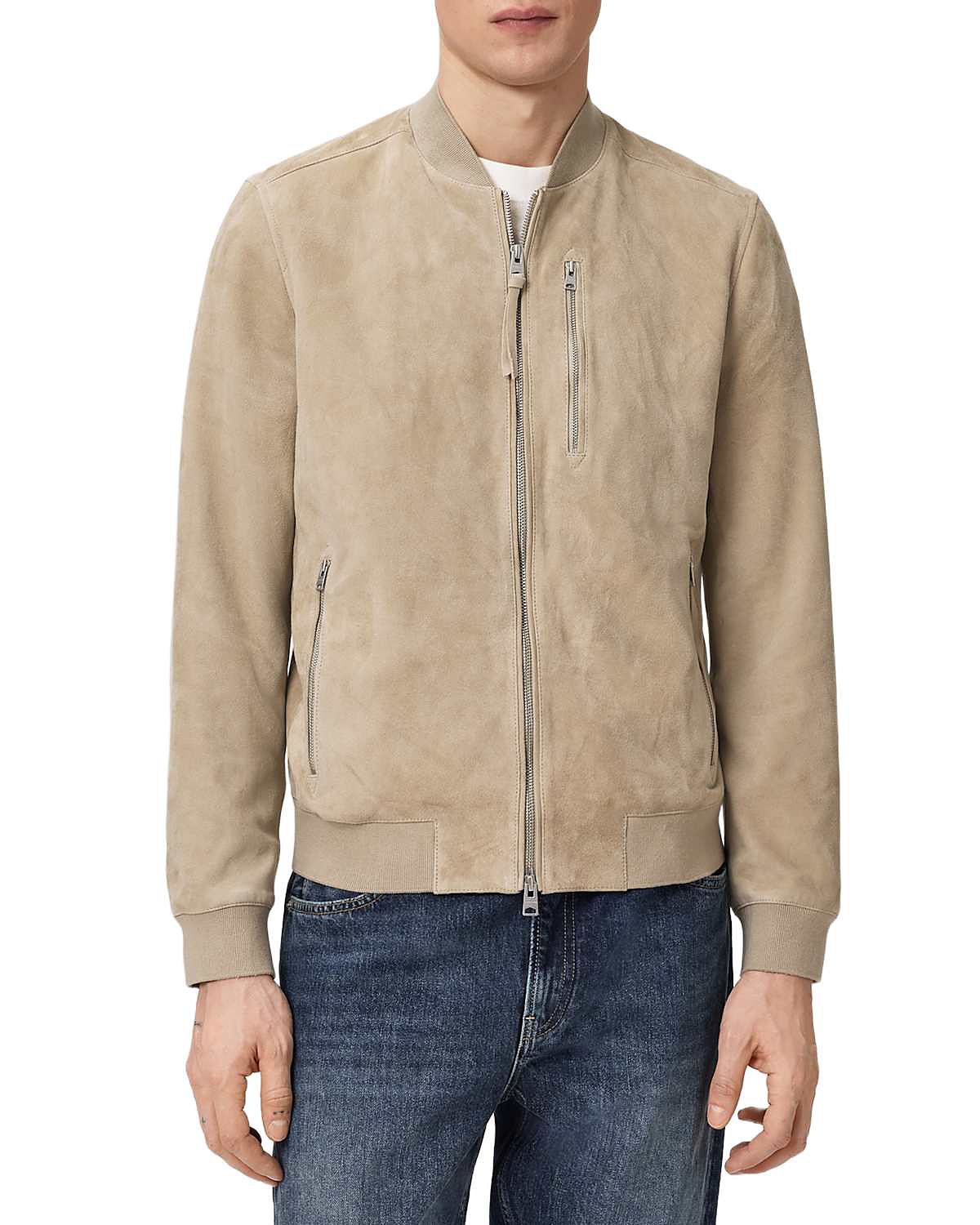 Allsaints Kemble Suede Bomber Jacket