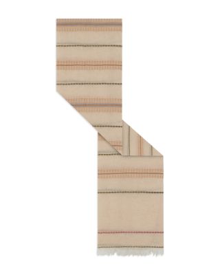 Dana Stripe Detail Printed Scarf