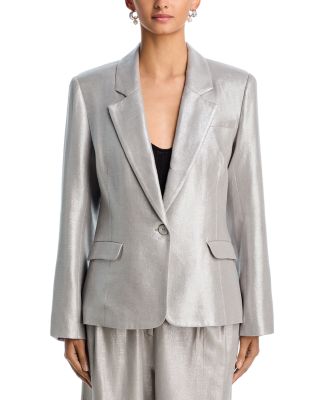 Metallic Linen Blend Blazer - Exclusive