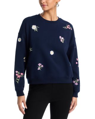 Flower Embroidered Sweatshirt - Exclusive