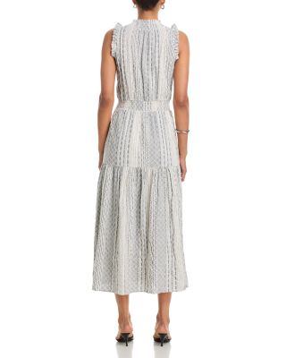 Alessi Striped Eyelet Dress