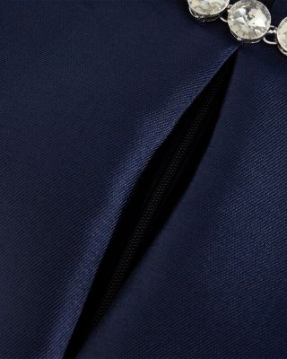 Judy Satin Jeweled Dress