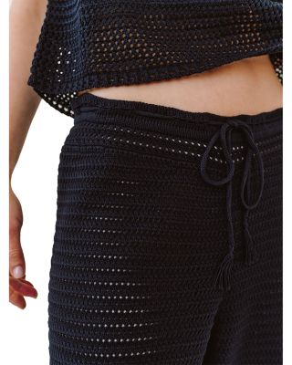 Crop Wide Leg Crochet Pants