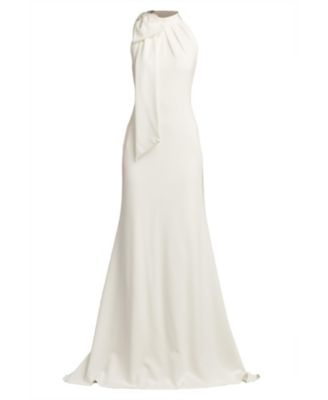 Sims Shoulder Bow Halter Gown
