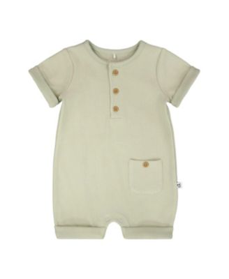 Boys' Cotton Rib Short Sleeves Romper - Baby