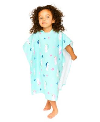  Girls' Hooded Seahorse Beach Towel - Big Kid