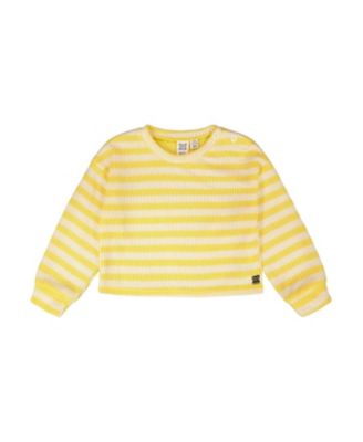 Girls' Long Sleeve Cropped Striped Sweater - Big Kid