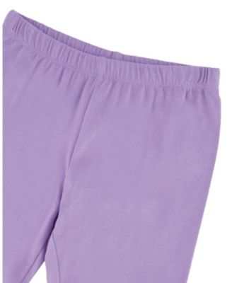 Girls' Organic Cotton Jersey Capri with Knee Screen Hearts AppliquÃ©s - Big Kid