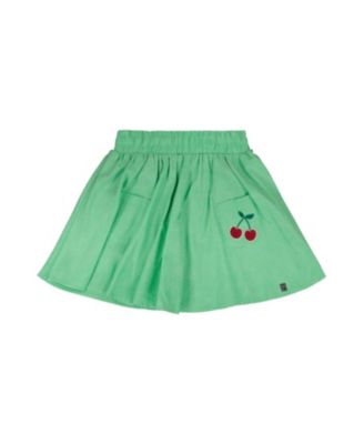 Girls' Organic Cotton Embroidery Flared Skort - Little Kid