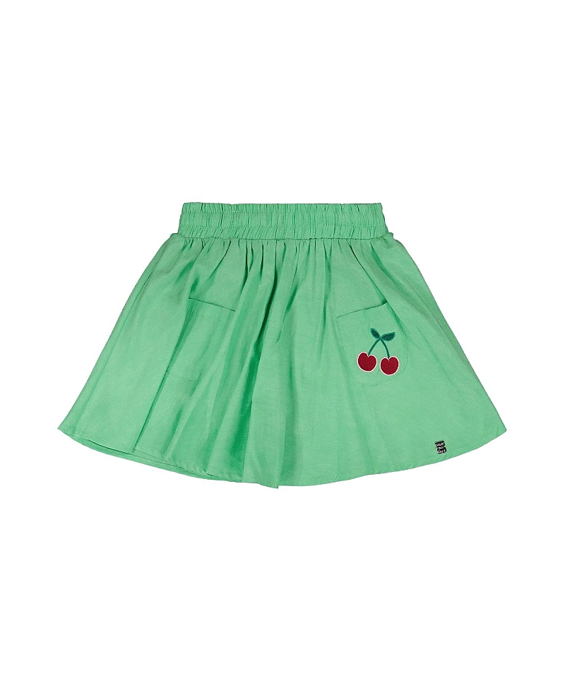 Deux par Deux Girls' Organic Cotton Embroidery Flared Skort - Little Kid