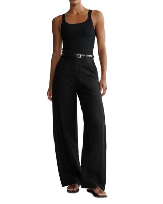 Taylor Relaxed Barrel High Rise Linen Pants