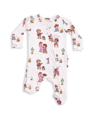 Girls' Vintage Cowgirls Two Way Ruffle Back Zipper Footie - Baby 