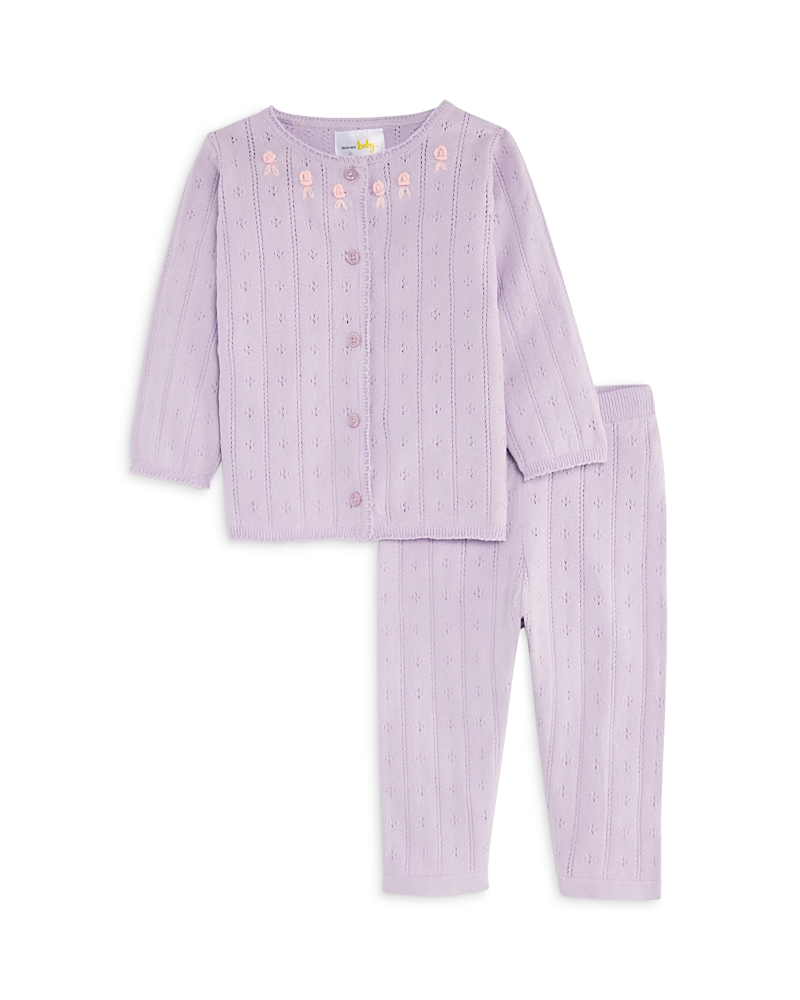 Bloomie's Baby Girls' Pointelle Cardigan & Leggings Set, Baby - Exclusive