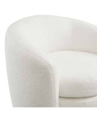  Affinity Upholstered Boucle Fabric Curved Back Armchair