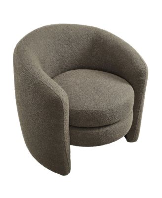  Affinity Upholstered Boucle Fabric Curved Back Armchair