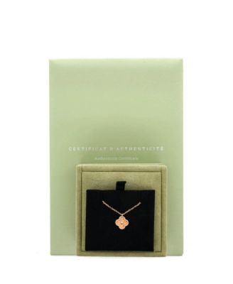  Sweet Alhambra Pendant Necklace 18K Rose Gold, 15.5"