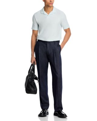 Macro Honeycomb Cabana Johnny Collar Shirt