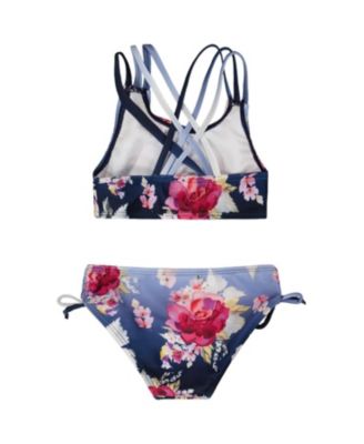 Girls' Two-Piece Rose Swimsuit - Little Kid