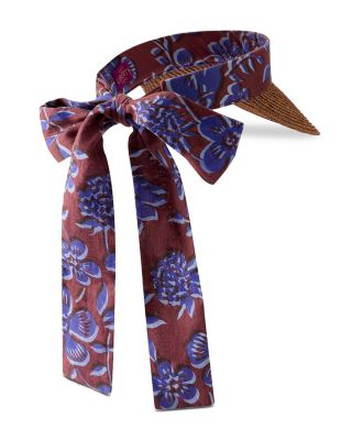 Kira Tie Band Raffia Visor