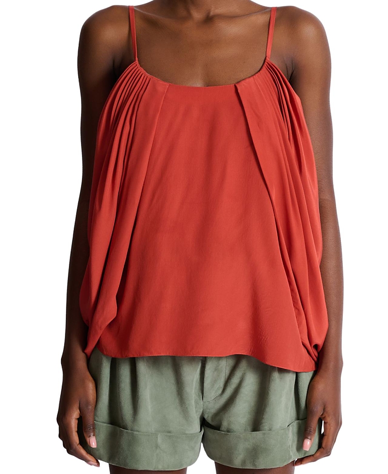 Balmain Draped Silk Crepe Top