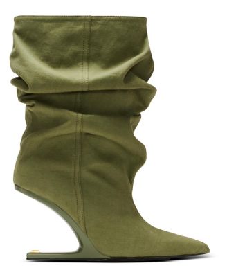 Women's "No Wedge" Cotton-Linen Ankle Boots