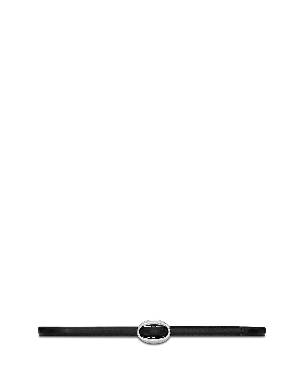 Saint Laurent Oval Buckle Thin Belt