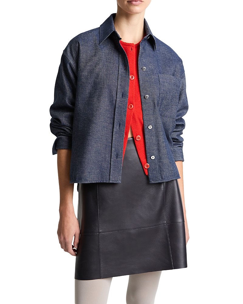 Vince Cropped Long Sleeve Shirt
