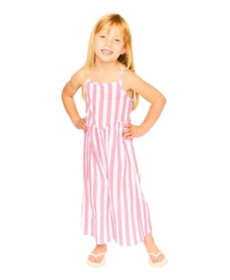 Girls' Crinkle Jersey Stripes Jumpsuit - Big Kid