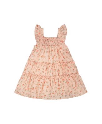  Girls' Multi-Tiered Flowers Dress with Smocking - Little Kid